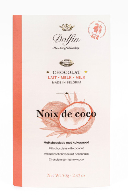 dolfin-collection-noix-de-coco-tablette-chocolat-au-lait-coco image 1