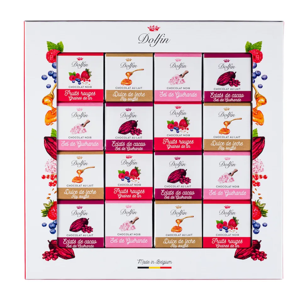 dolfin-sucr-sal-48-napolitains-coffret-chocolat-4-saveurs image 1