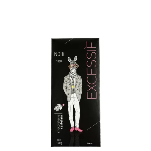 chocolaterie-castelain-tablettes-traditions-noir-100-tablette-bio-100g image 1