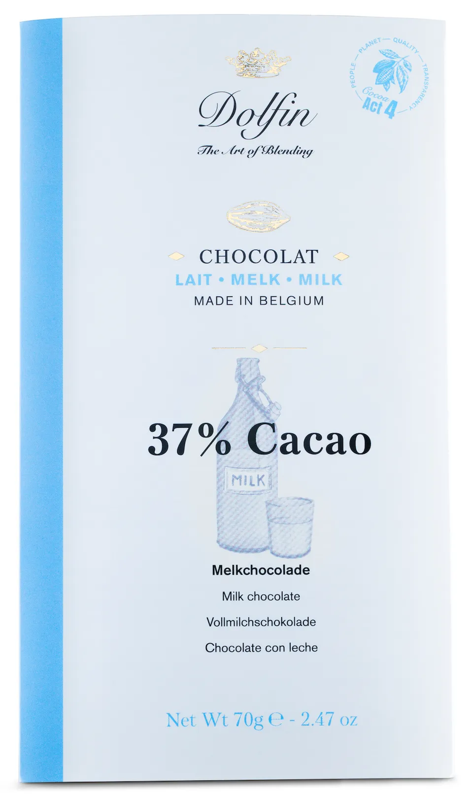 dolfin-37-tablette-chocolat-au-lait-doux-vanille-format-classique image 1