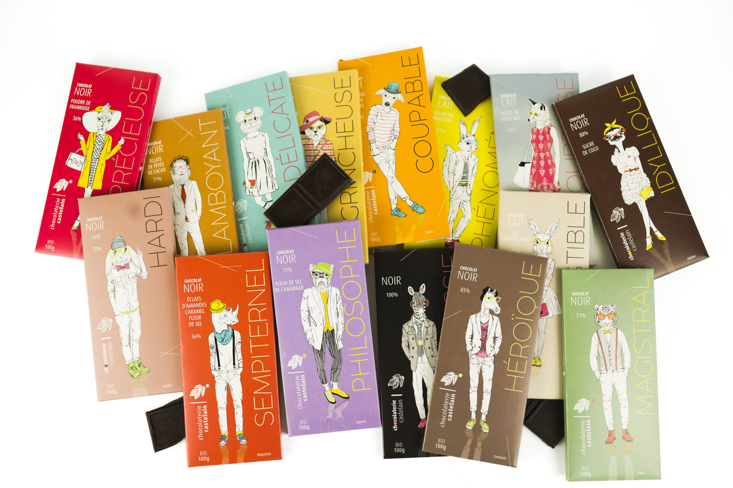chocolaterie-castelain-tablettes-traditions-tablette-chocolat-lot-6x100g image 2