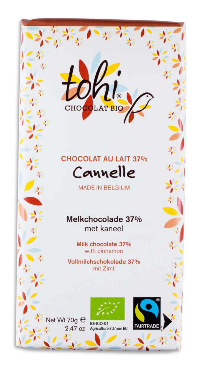 dolfin-collection-cannelle-tablette-chocolat-au-lait-bio-70g image 1