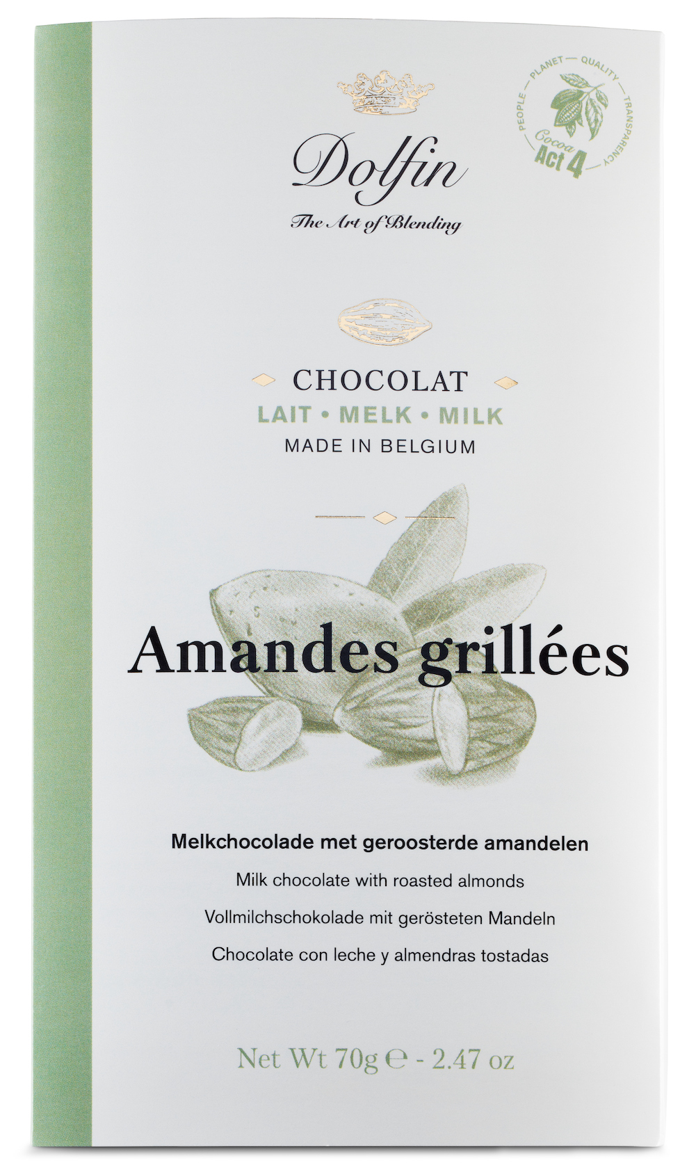 dolfin-collection-amandes-grill-es-tablette-chocolat-au-lait image 1