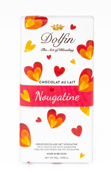 dolfin-love-nougatine-30g-tablette-chocolat-au-lait-croquant image 1