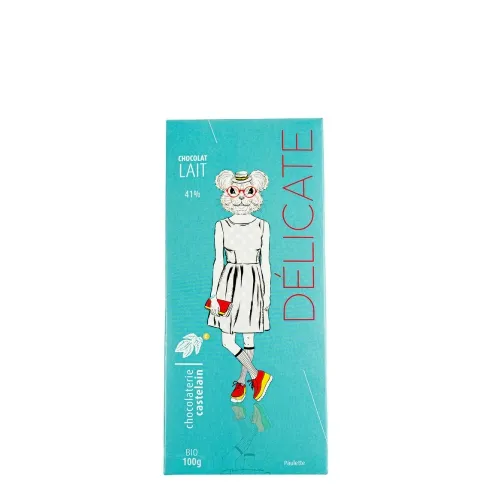 chocolaterie-castelain-tablettes-traditions-tablette-lait-41-bio-100g image 1