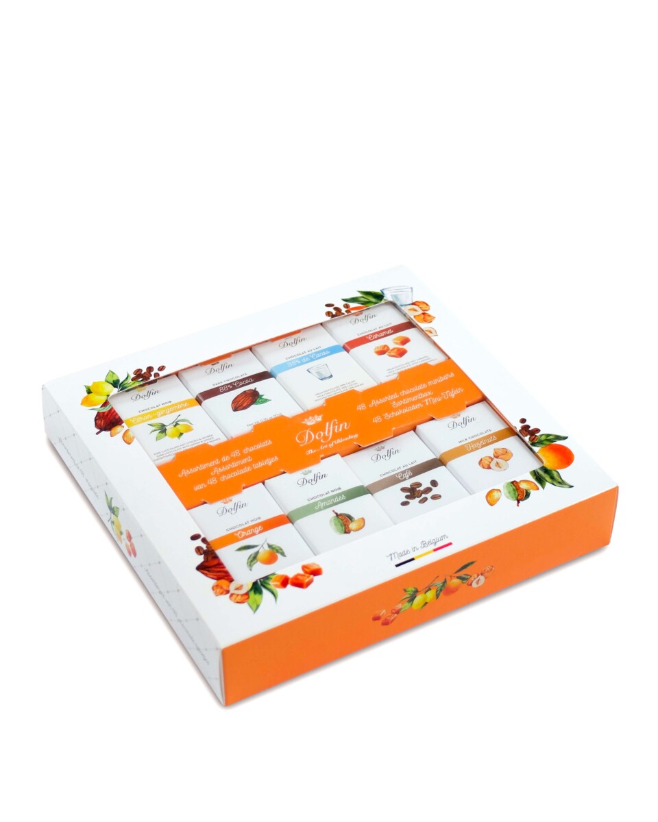 dolfin-coffrets-cadeaux-travel-box-48-tablettes-chocolat-8-parfums image 1