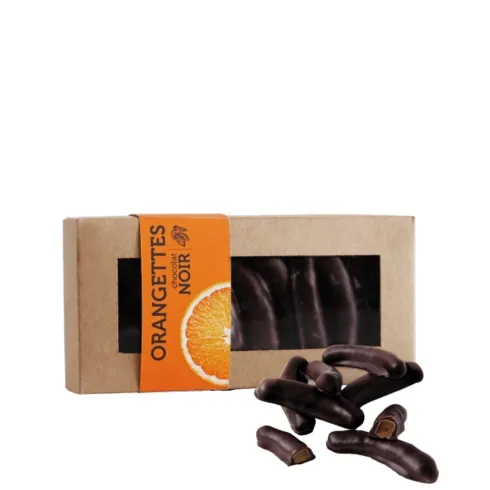chocolaterie-castelain-picorer-orangettes-chocolat-noir-tui-kraft-175g image 1