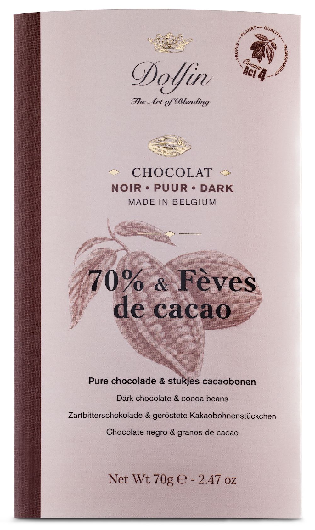 dolfin-collection-70-cacao-tablette-chocolat-noir-f-ves image 1