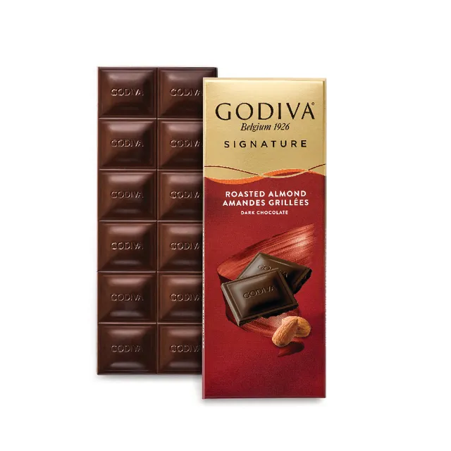 godiva-tablettes-signature-tablette-chocolat-noir-amandes-90g image 1