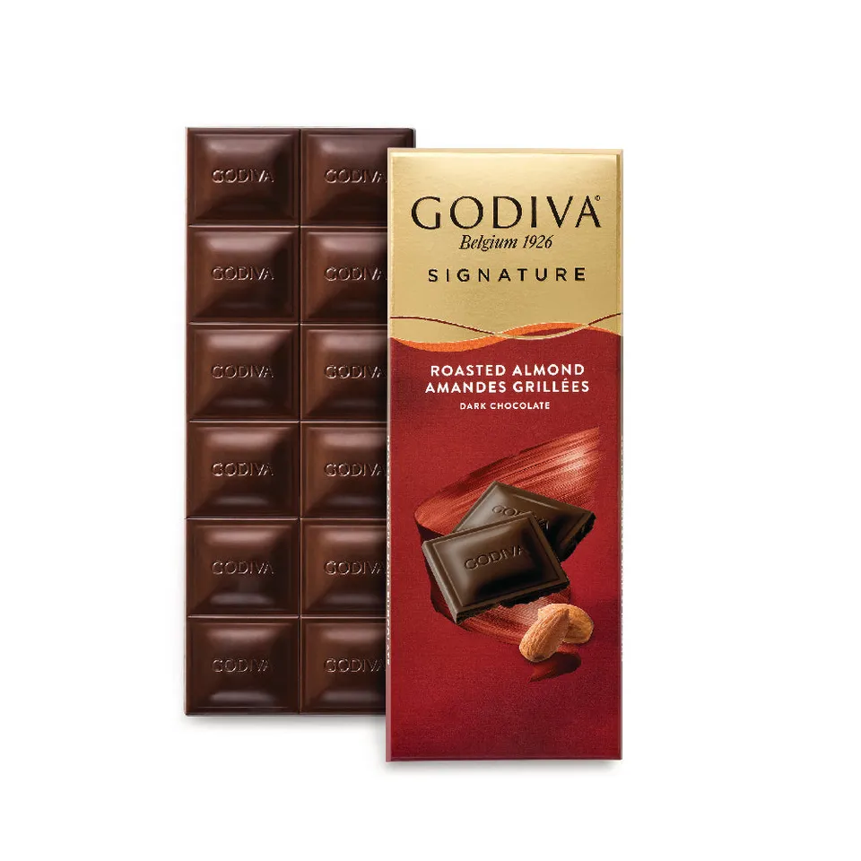 godiva-tablettes-signature-tablette-chocolat-noir-amandes-90g image 1