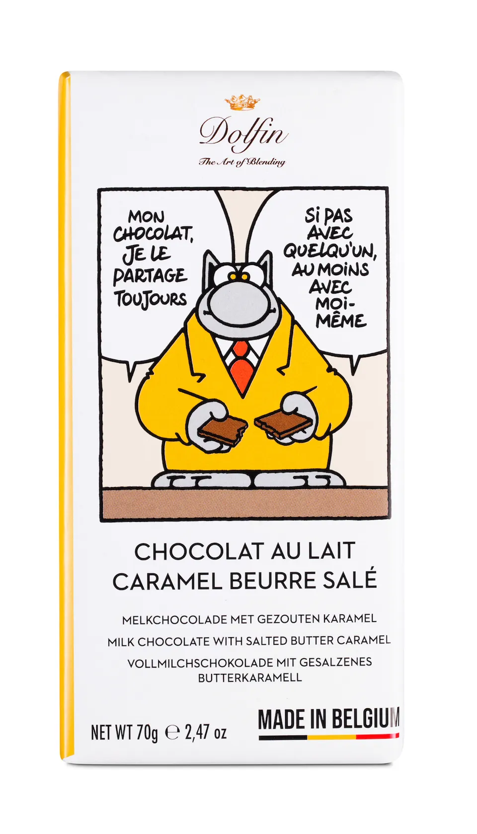 dolfin-le-chat-caramel-beurre-sal-tablette-chocolat-lait-70g image 1