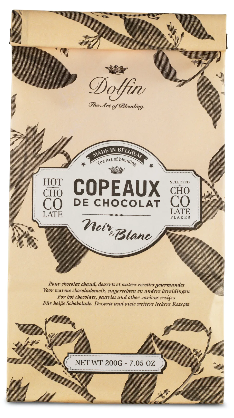 dolfin-copeaux-mix-noir-blanc-copeaux-chocolat-200g-vanille image 1