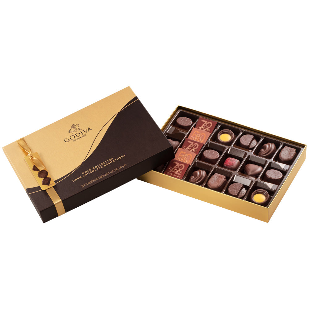godiva-collection-or-coffret-chocolat-noir-20-pcs-pralin image 1