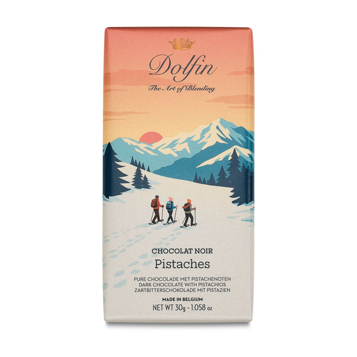 dolfin-vintage-winter-pistaches-tablette-chocolat-30g-sel-rose image 1