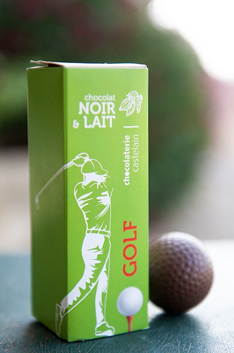 chocolaterie-castelain-moulages-balles-de-golf-chocolat-lait-noir-45g image 2
