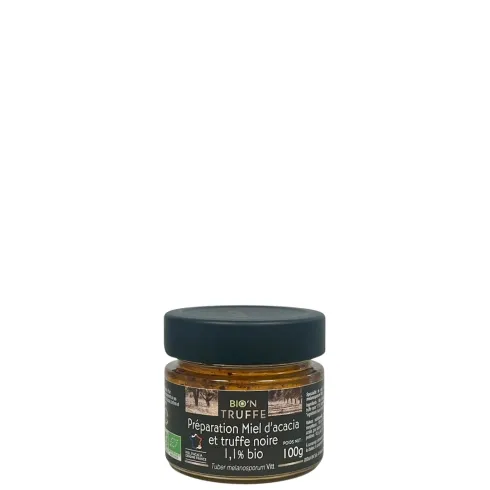 chocolaterie-castelain-miel-acacia-truffe-noire-bio-100g image 1