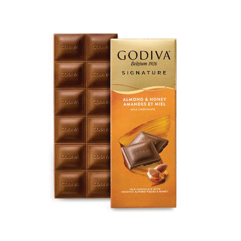 godiva-tablettes-signature-tablette-lait-amandes-miel-90g image 1