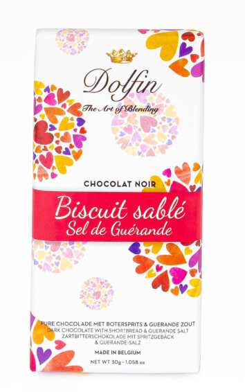 dolfin-love-tablette-chocolat-noir-biscuit-sabl-30-g image 1