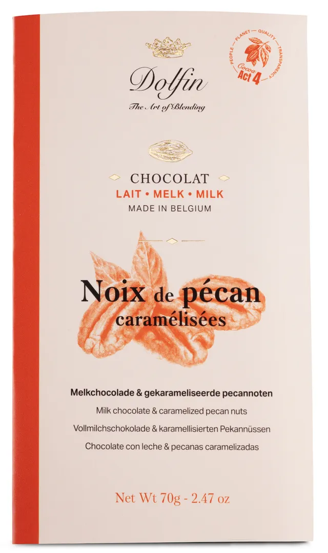 dolfin-noix-de-p-can-caram-lis-es-tablette-chocolat-au-lait image 1