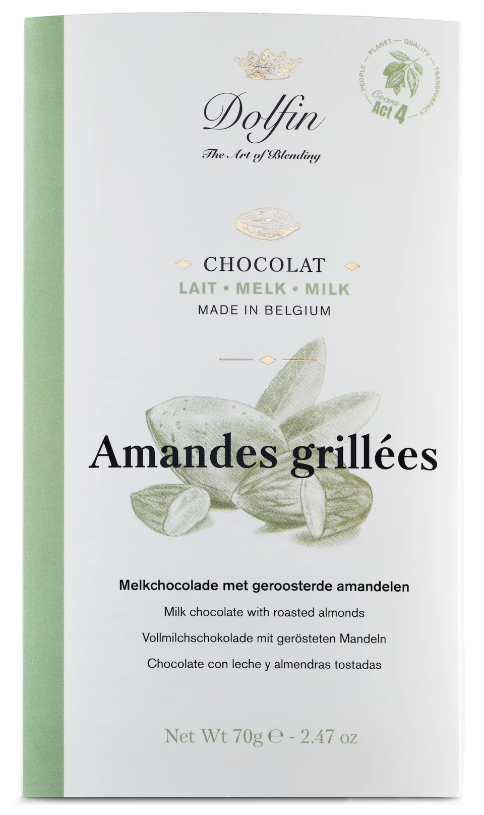 dolfin-collection-amandes-grill-es-tablette-chocolat-au-lait image 1