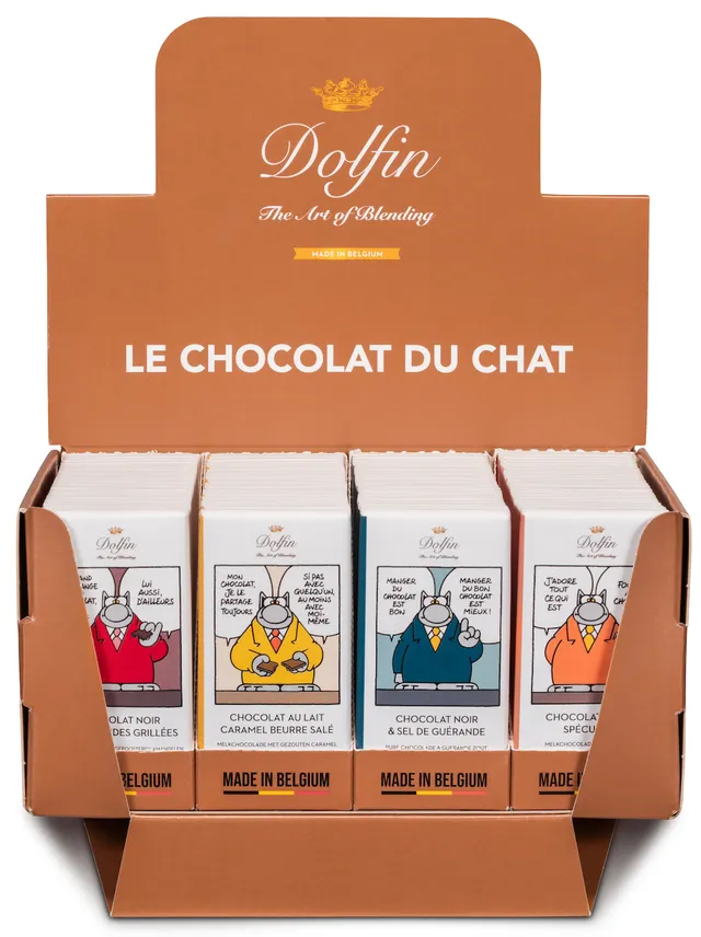 dolfin-le-chat-tablettes-chocolat-100x30g-caramel-sp-culoos-amandes image 1
