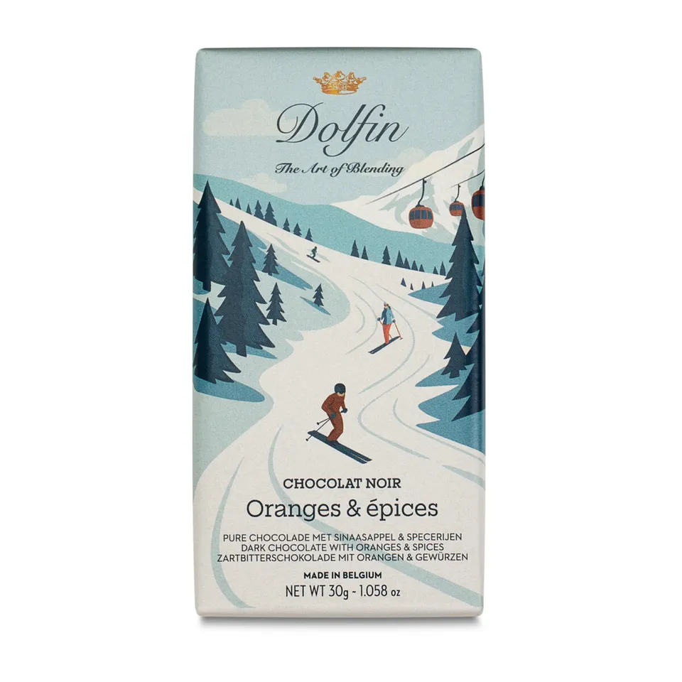 dolfin-vintage-winter-orange-pices-mini-chocolat-30g image 1