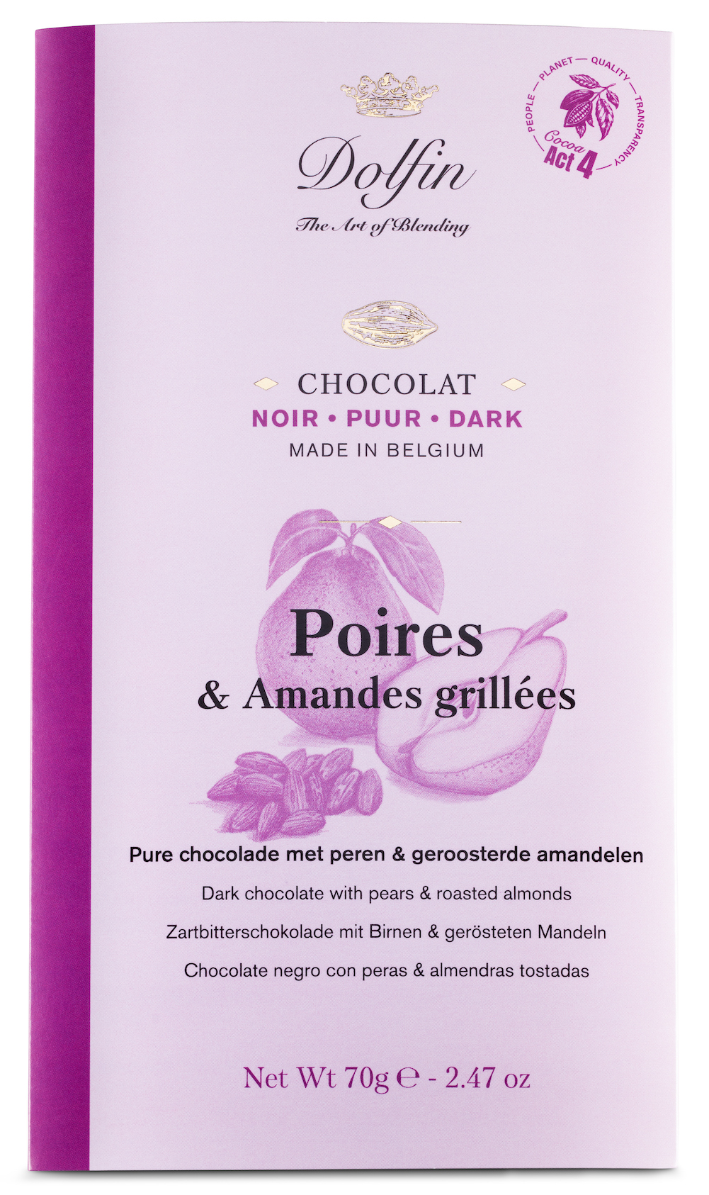 dolfin-poires-amandes-grill-es-tablette-chocolat-noir-poire image 1