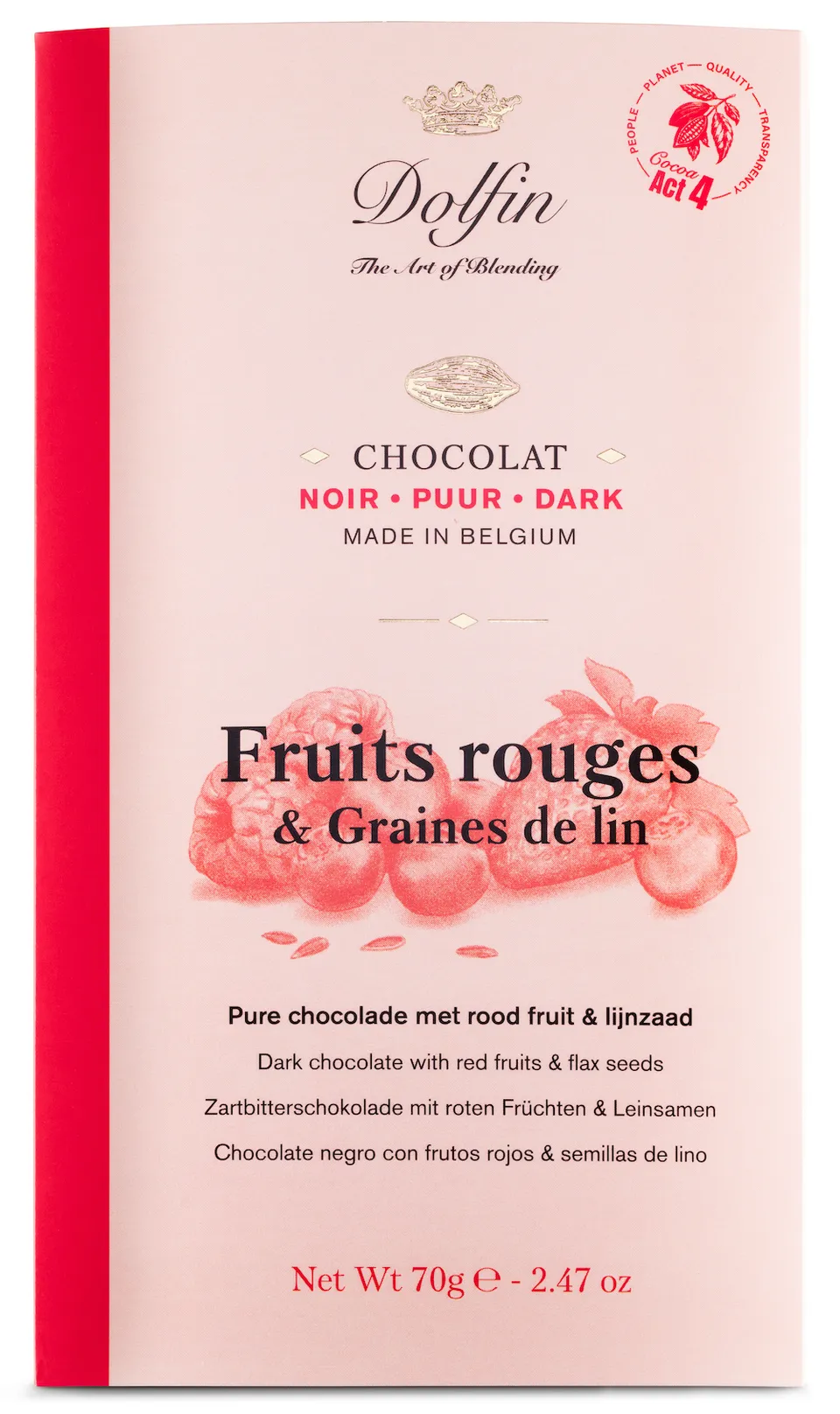dolfin-fruits-rouges-graines-de-lin-tablette-chocolat-noir image 1