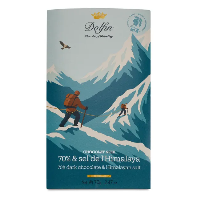dolfin-vintage-70-cacao-sel-himalaya-chocolat-noir image 1