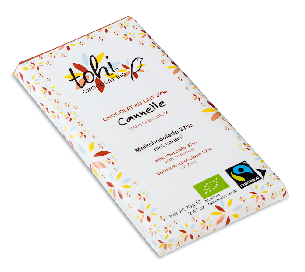 dolfin-collection-cannelle-tablette-chocolat-au-lait-bio-70g image 2