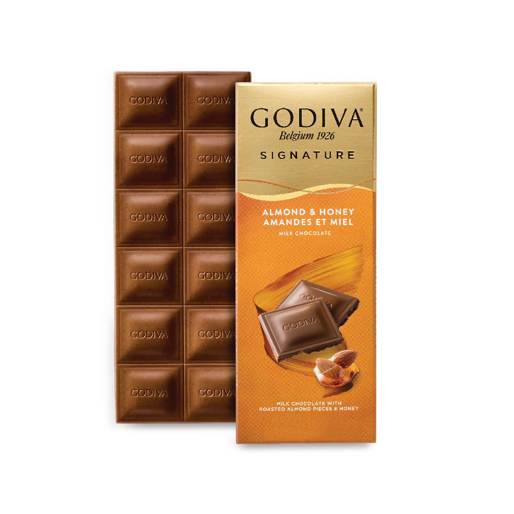 godiva-tablettes-signature-tablette-lait-amandes-miel-90g image 1