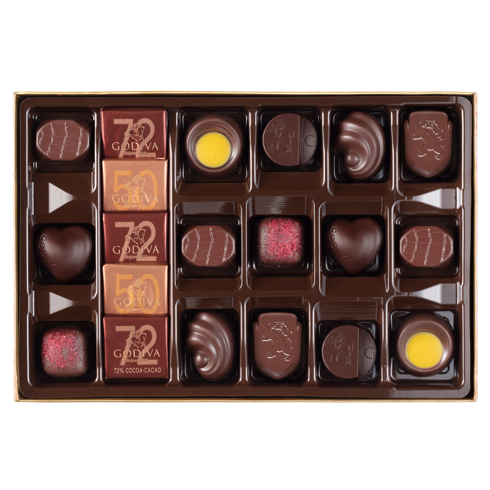 godiva-collection-or-coffret-chocolat-noir-20-pcs-pralin image 2