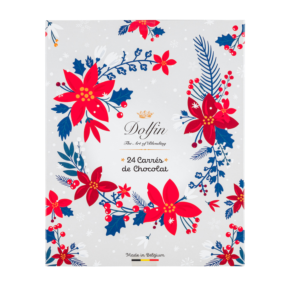 dolfin-hiver-roses-de-no-l-24-napolitains-coffret-chocolat-assortiment image 1