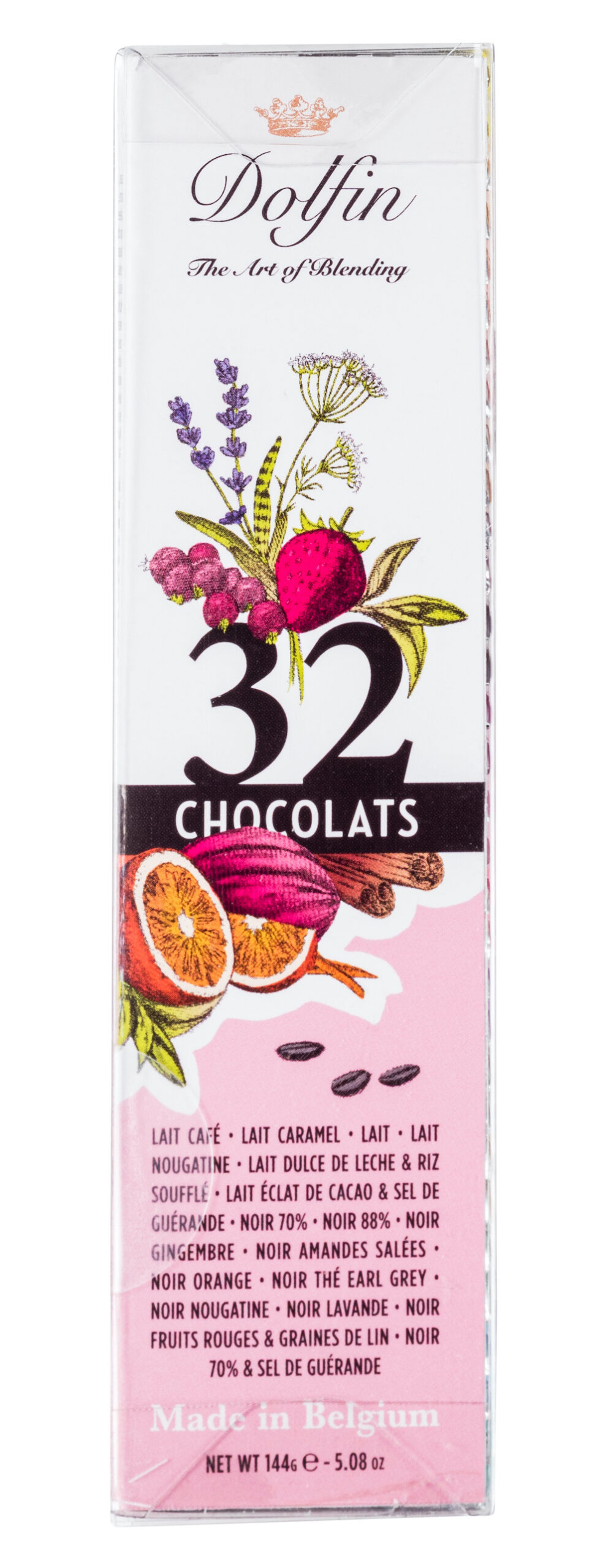 dolfin-carr-s-tube-32-napolitains-chocolat-noir-lait-16-parfums image 1