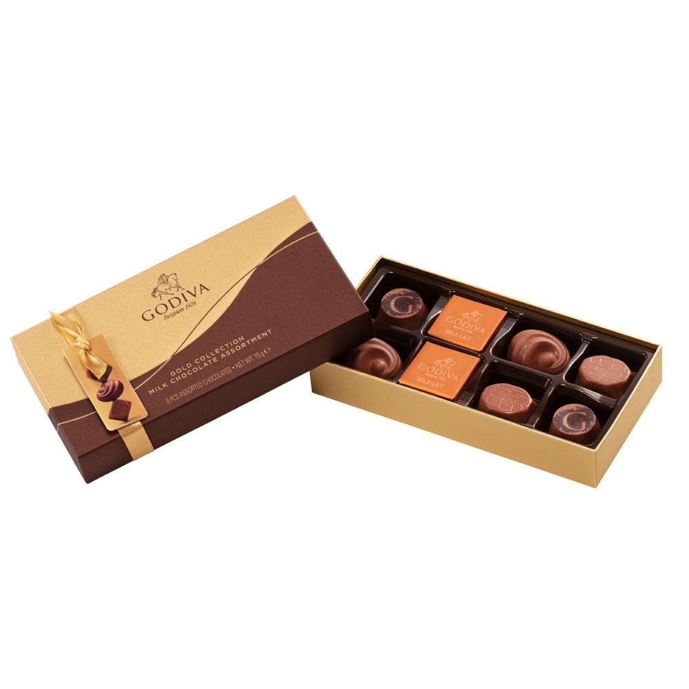godiva-collection-or-coffret-chocolat-au-lait-pralin-8-pi-ces image 2