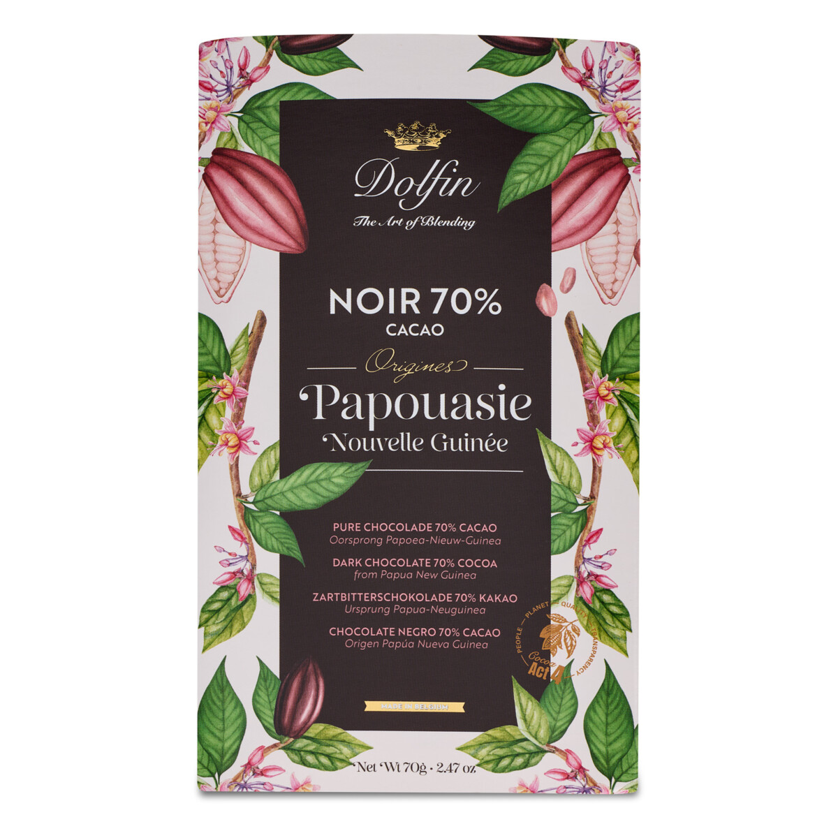 dolfin-collection-origines-papouasie-tablette-chocolat-noir-70 image 1