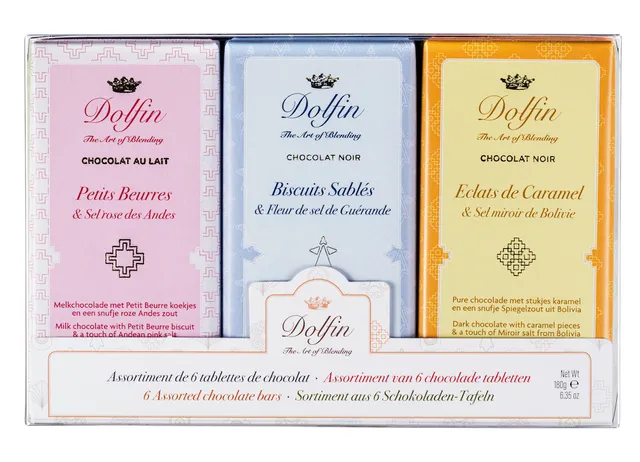 dolfin-coffret-6-tablettes-chocolat-sucr-sal image 1