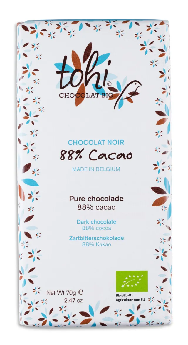 dolfin-88-tablette-chocolat-noir-bio-70g-cacao-intense image 1