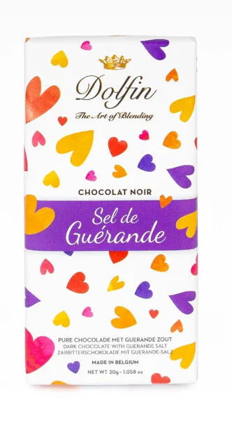 dolfin-collection-love-tablette-chocolat-noir-sel-de-gu-rande-30g image 1