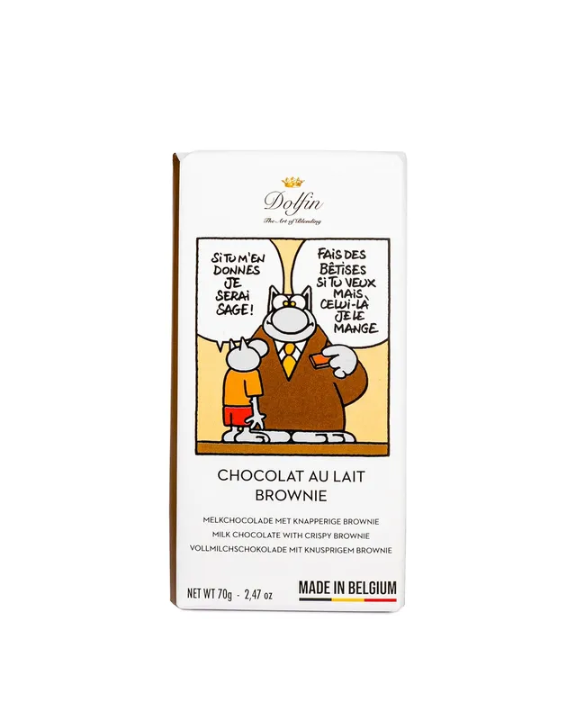 dolfin-le-chat-tablette-chocolat-lait-brownie-70-g image 1