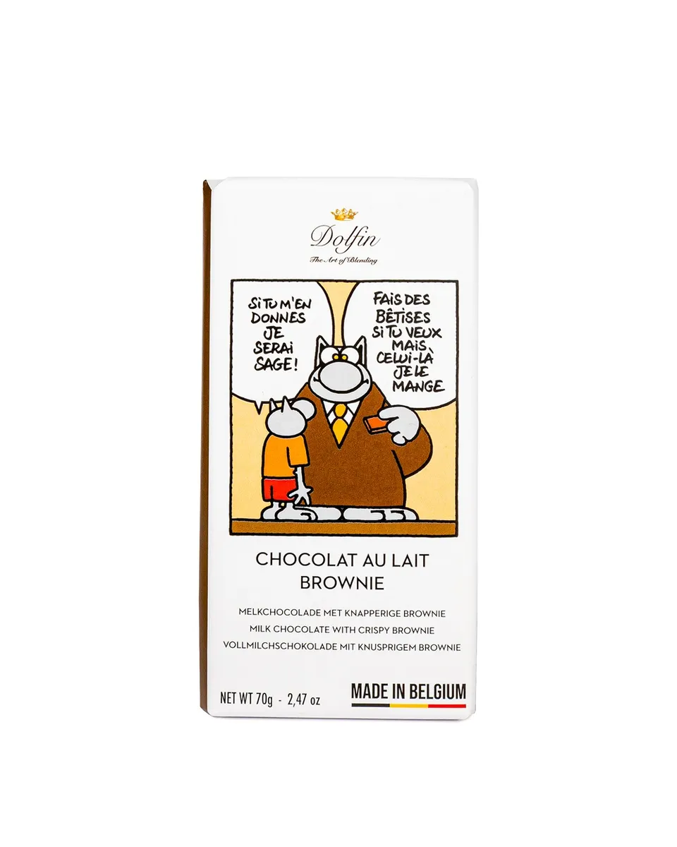 dolfin-le-chat-tablette-chocolat-lait-brownie-70-g image 1