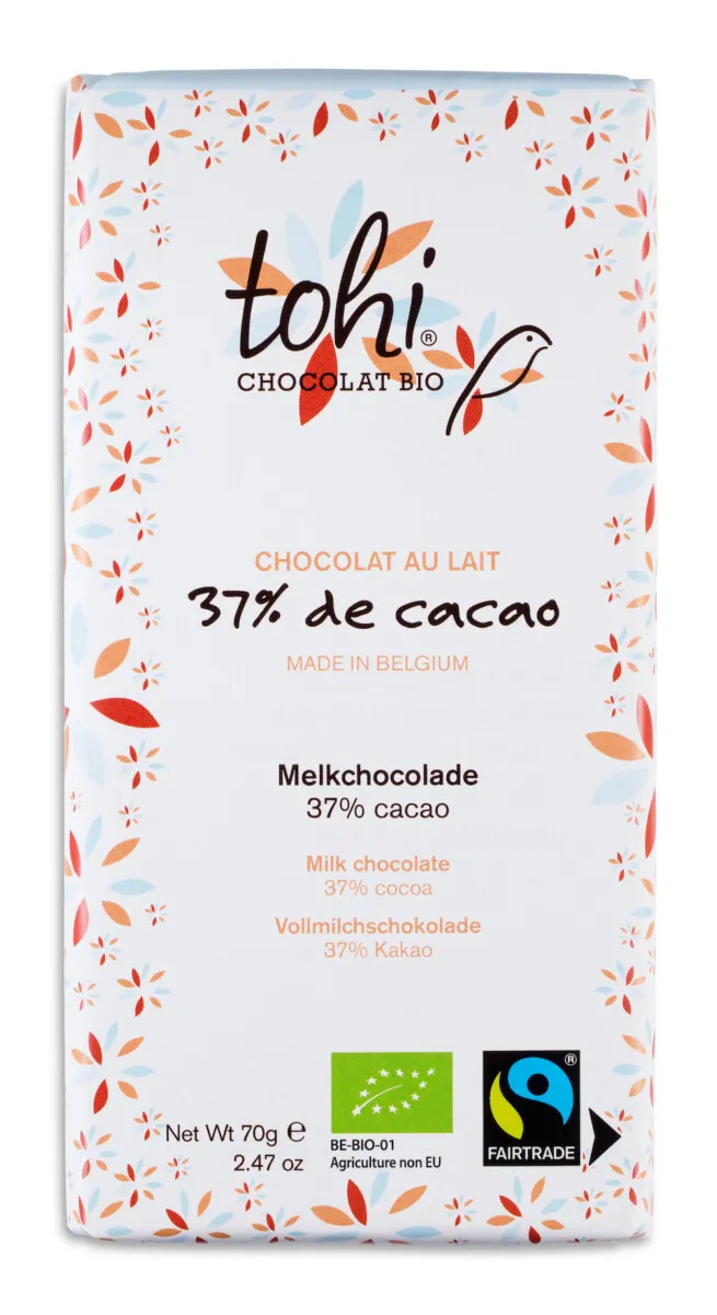 dolfin-collection-tablette-chocolat-lait-37-cacao-70g-bio image 1