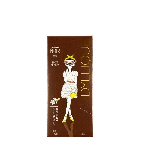 castelain-traditions-chocolat-noir-88-sucre-coco-bio-100g image 1