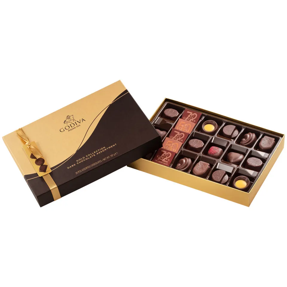 godiva-collection-or-coffret-chocolat-noir-20-pcs-pralin image 1