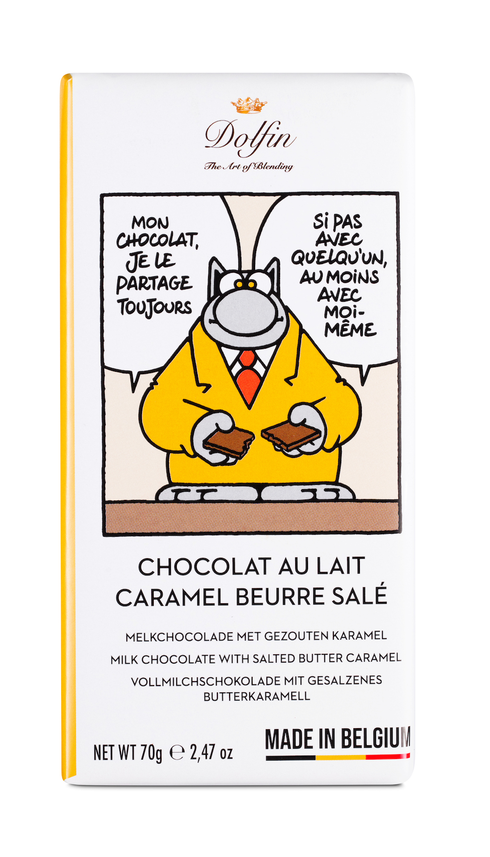 dolfin-le-chat-caramel-beurre-sal-tablette-chocolat-lait-70g image 1