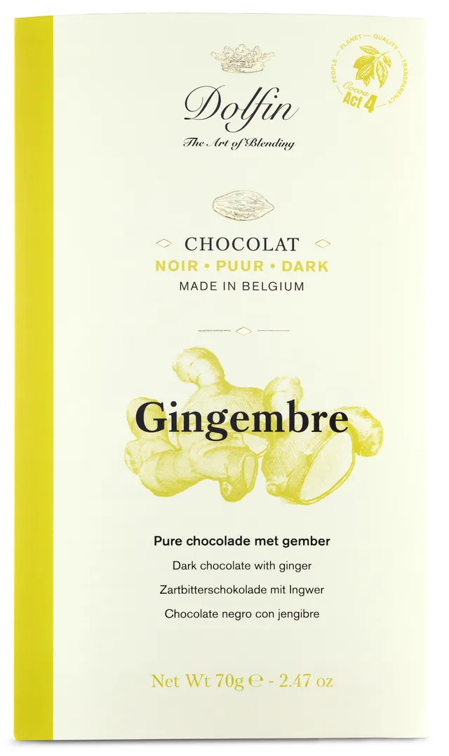 dolfin-collection-gingembre-frais-tablette-chocolat-60-cacao image 1