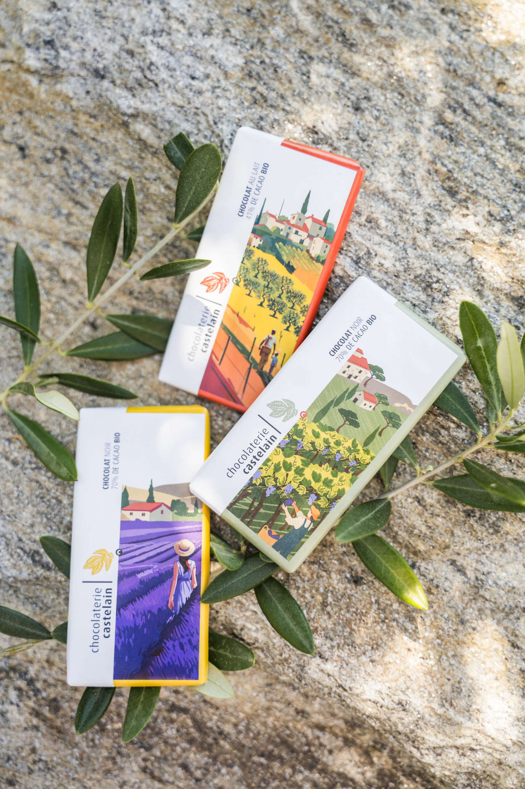 castelain-mini-format-lot-4-tablettes-provence-30g-noir-lait image 2