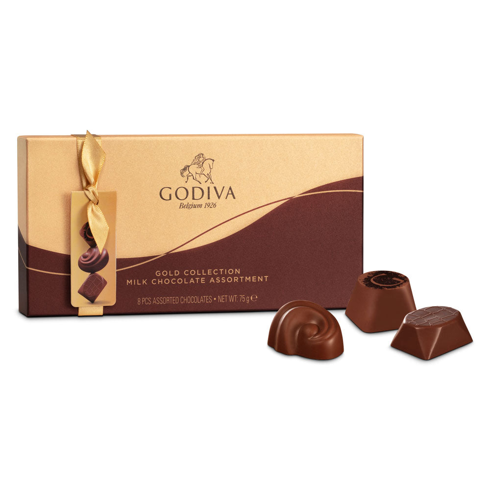 godiva-collection-or-coffret-chocolat-au-lait-pralin-8-pi-ces image 1