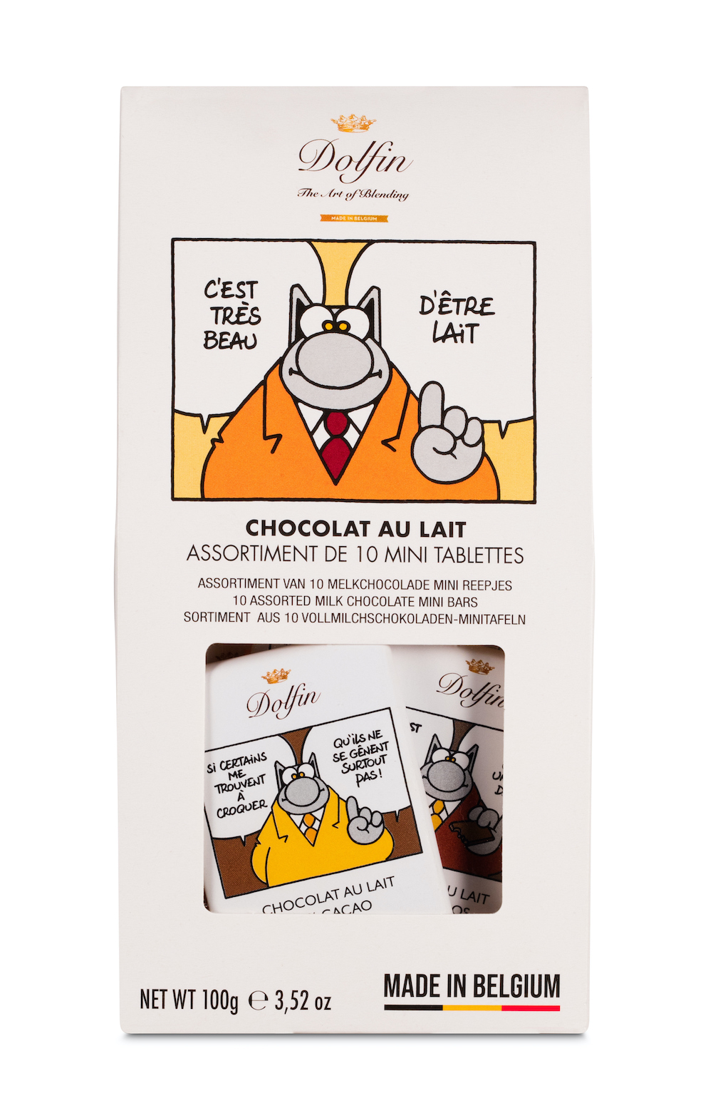 dolfin-le-chat-assortiment-10-mini-tablettes-chocolat-au-lait image 2