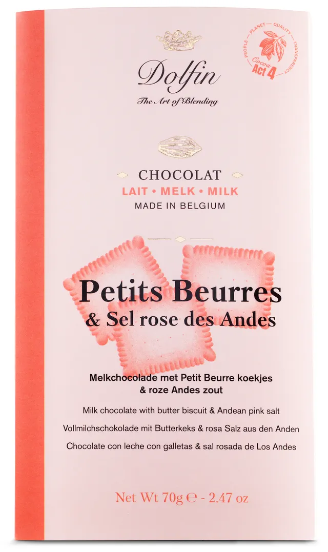 dolfin-collection-petits-beurres-sel-rose-tablette-chocolat-au-lait image 1